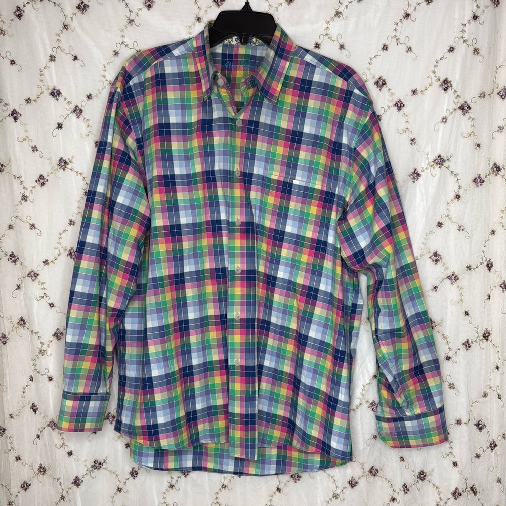 Alan Flusser Vibrant Plaid Button Down Shirt